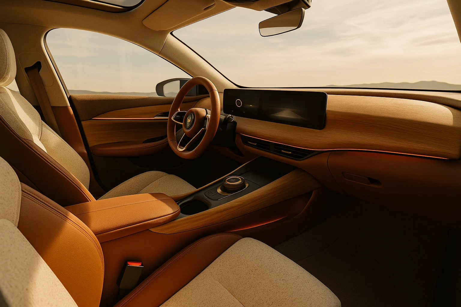 futuristic concept car interior